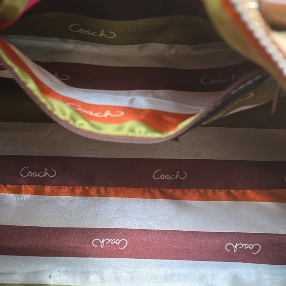 Coach Brown and Tan Signature Briefcase - Picture 2 of 6